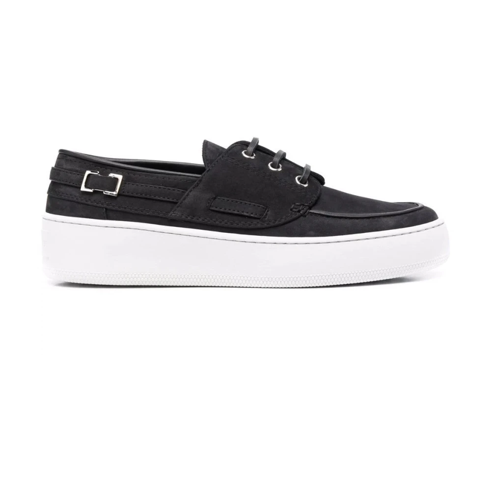 Sergio Rossi Zwarte leren lage sneakers Dames Schoenen