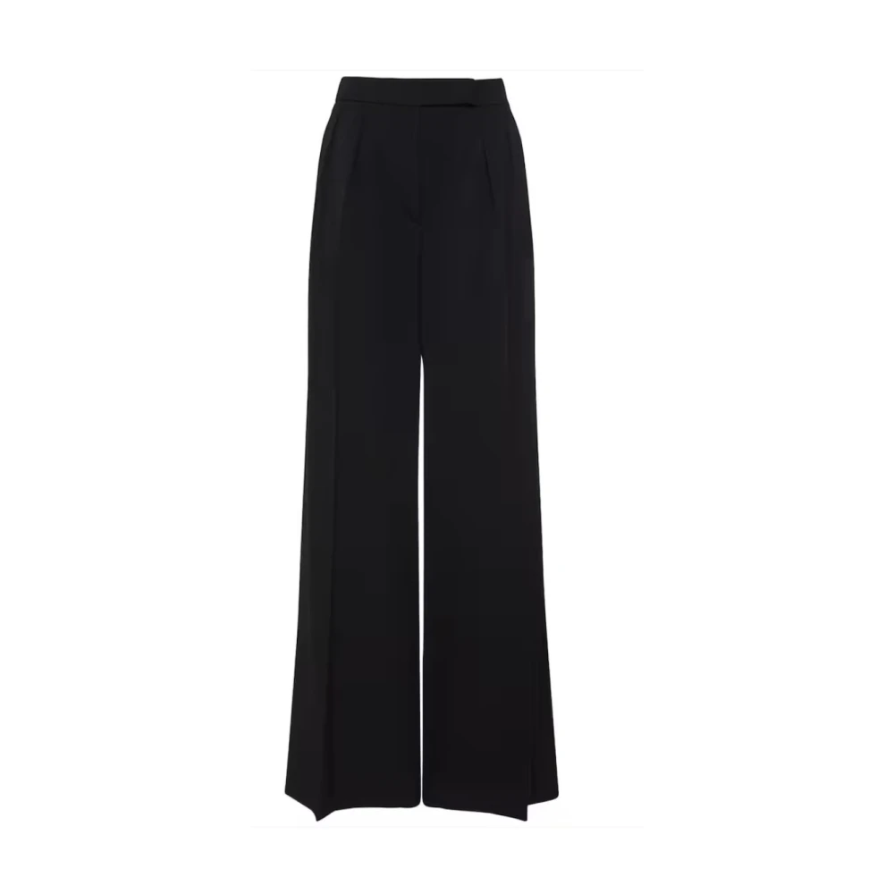 Max Mara Wijde zwarte wollen broek Black Dames