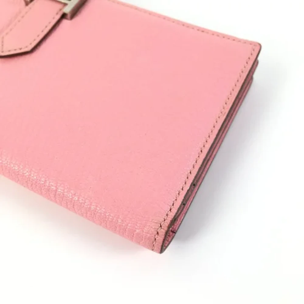 Hermès Vintage Pre-owned Leather wallets Pink Dames