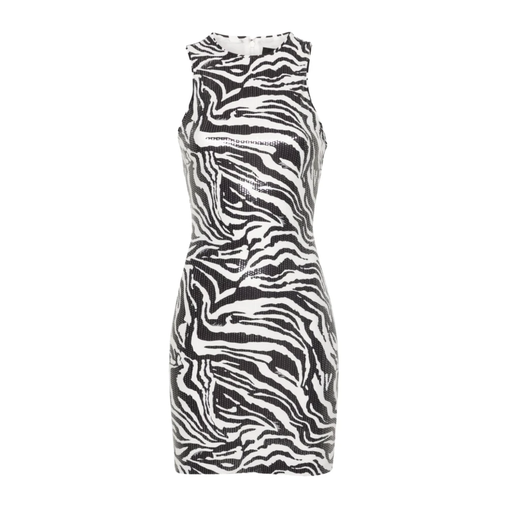 Rotate Birger Christensen Zebra Print Sequin Klänning Multicolor, Dam