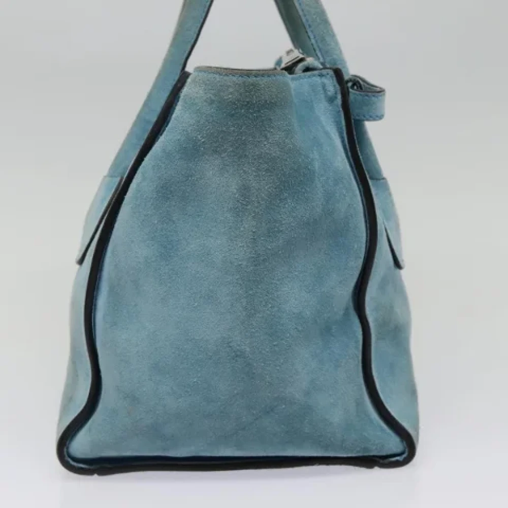 Prada Vintage Pre-owned Suede prada-bags Blue Dames