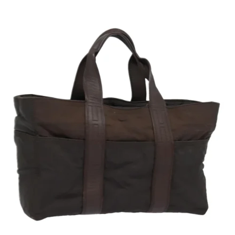 Hermès Vintage Pre-owned Nylon handbags Brown Dames