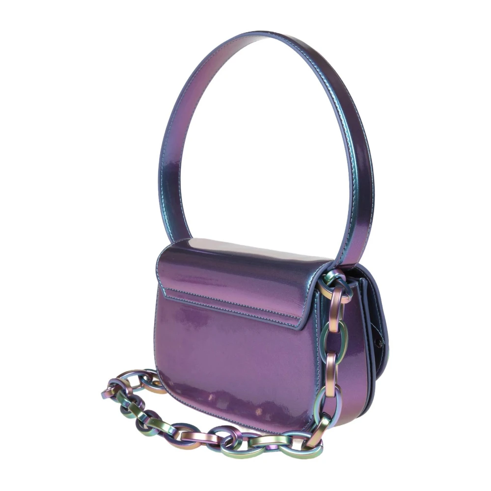 Diesel Iridescent Leren Schoudertas Multi Multicolor Dames