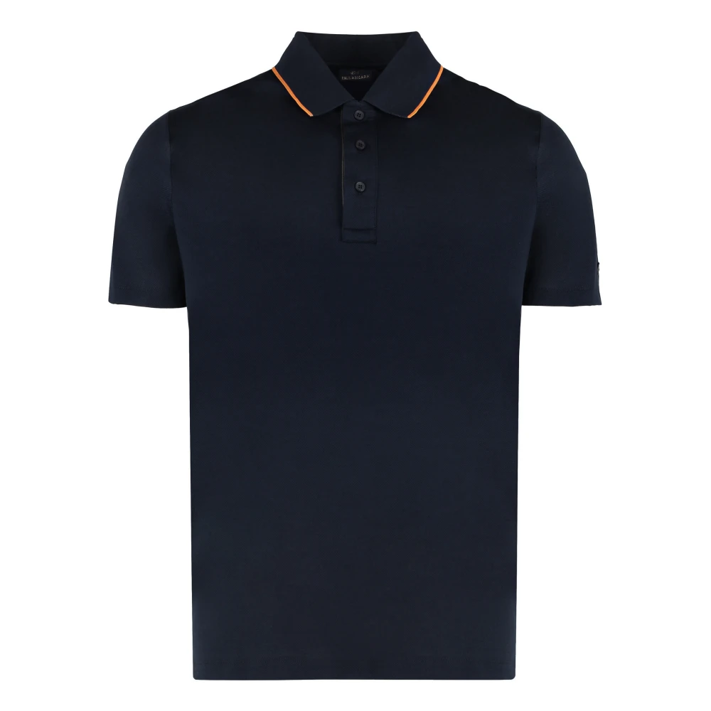 PAUL & SHARK Katoenen Poloshirt met Zijsplitten Blue Heren