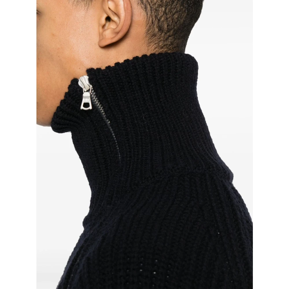 Dries Van Noten Wollen Coltrui met Zijrits Blue Heren