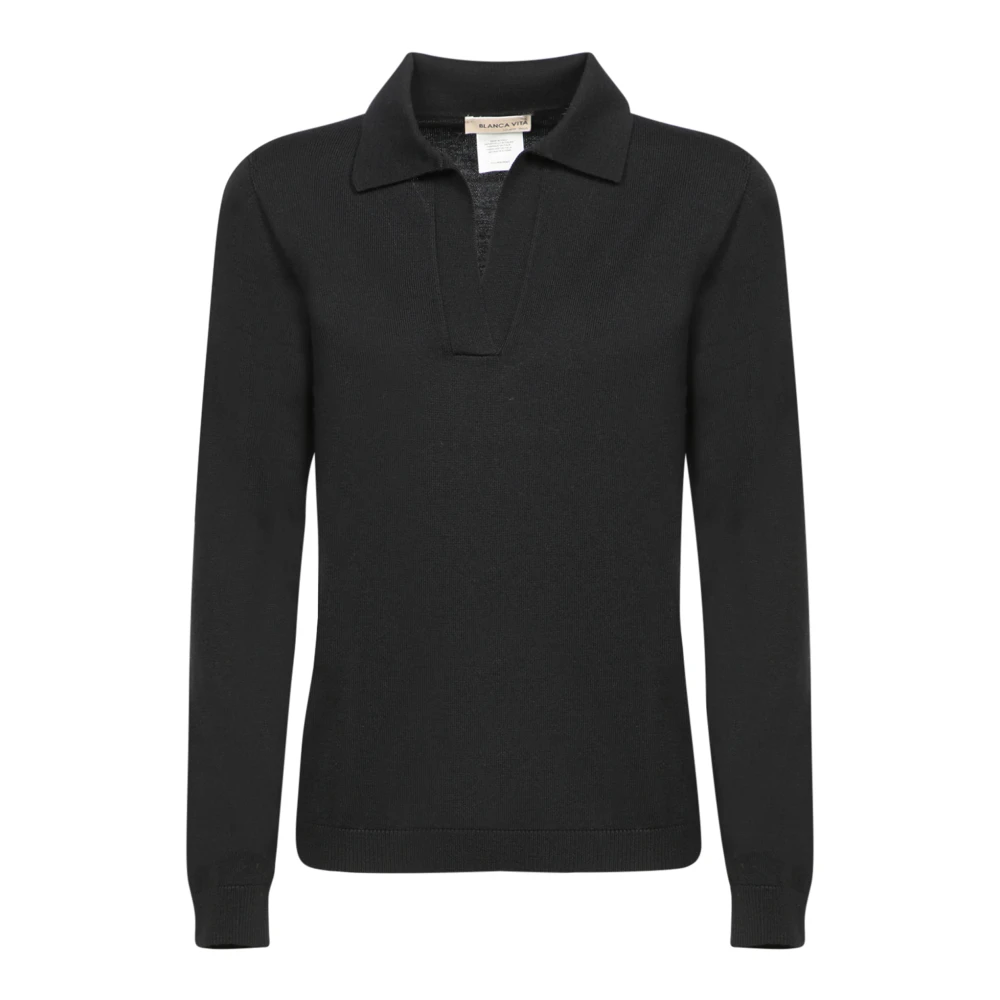 Blanca Vita Zwarte T-shirt voor vrouwen Black Dames