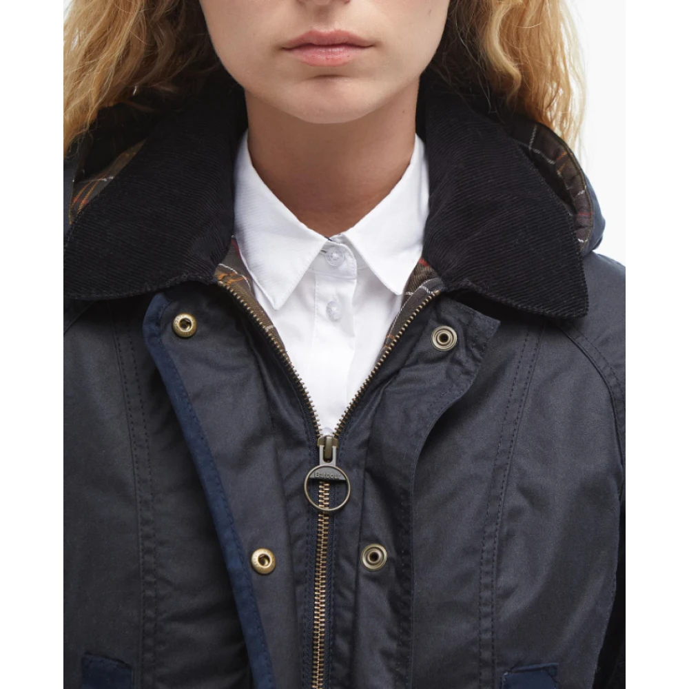 Barbour Blauwe Waxjas Bower Stijl Blue Dames
