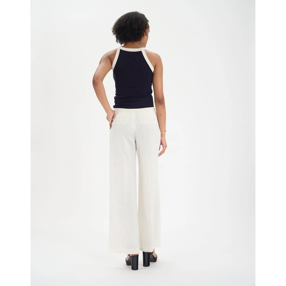 Ines De La Fressange Paris Alvaro top in marineblauw zijde en katoen Blue Dames