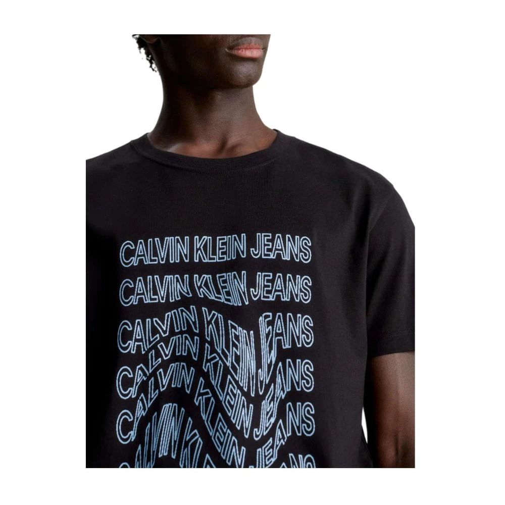 Calvin Klein Moderne Verfijnde Zwarte T-shirt Black Heren