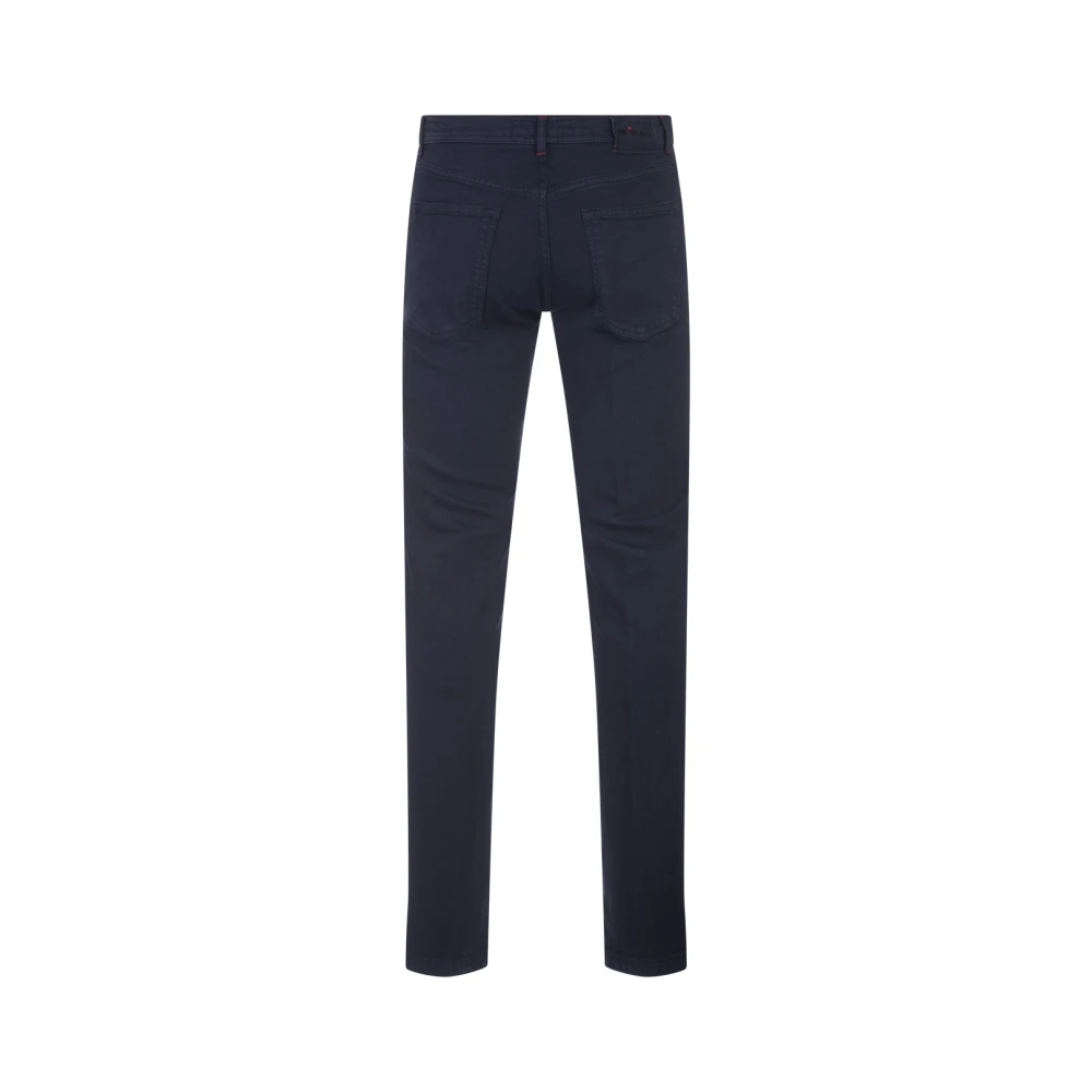 Kiton Slim-fit Blauwe Denim Jeans Blue Heren