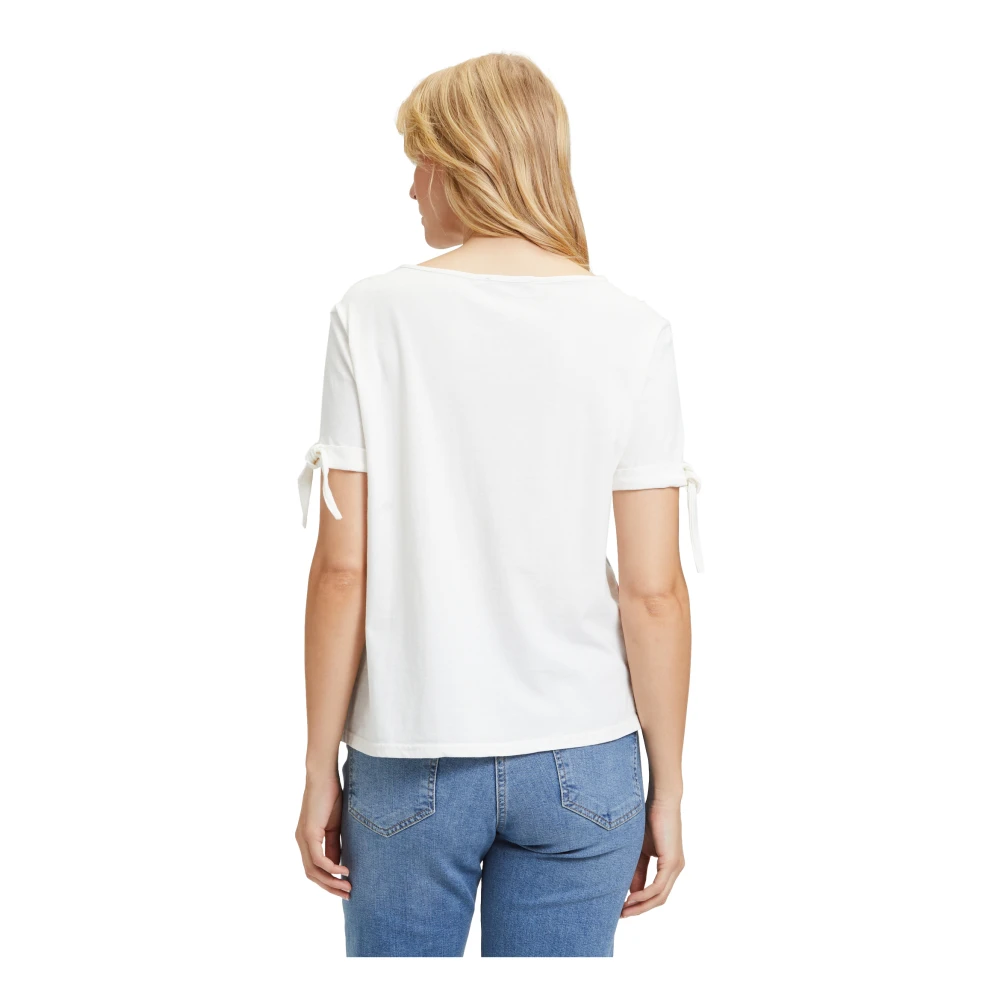 Betty Barclay Katoenen blouse met strik White Dames