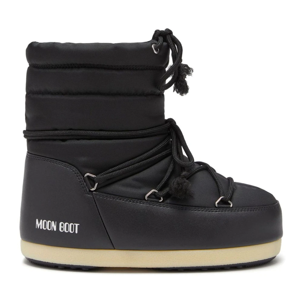 Moon Boot Svart Nylon Lätta Stövlar Black, Herr