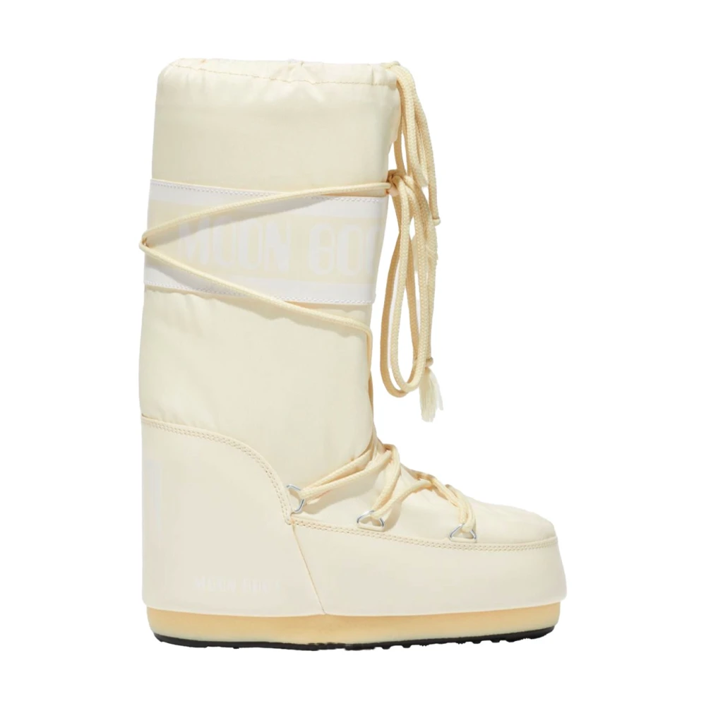Moon Boot Women's Beige Icon Nylon Boots - Skiing & Snowboarding - 9 Uk - Sport