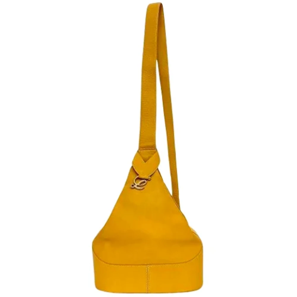 Loewe Pre-owned Leather crossbody-bags Orange Dames