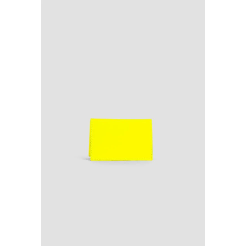 Comme des Garçons Gele leren kaarthouder portemonnee Yellow Dames