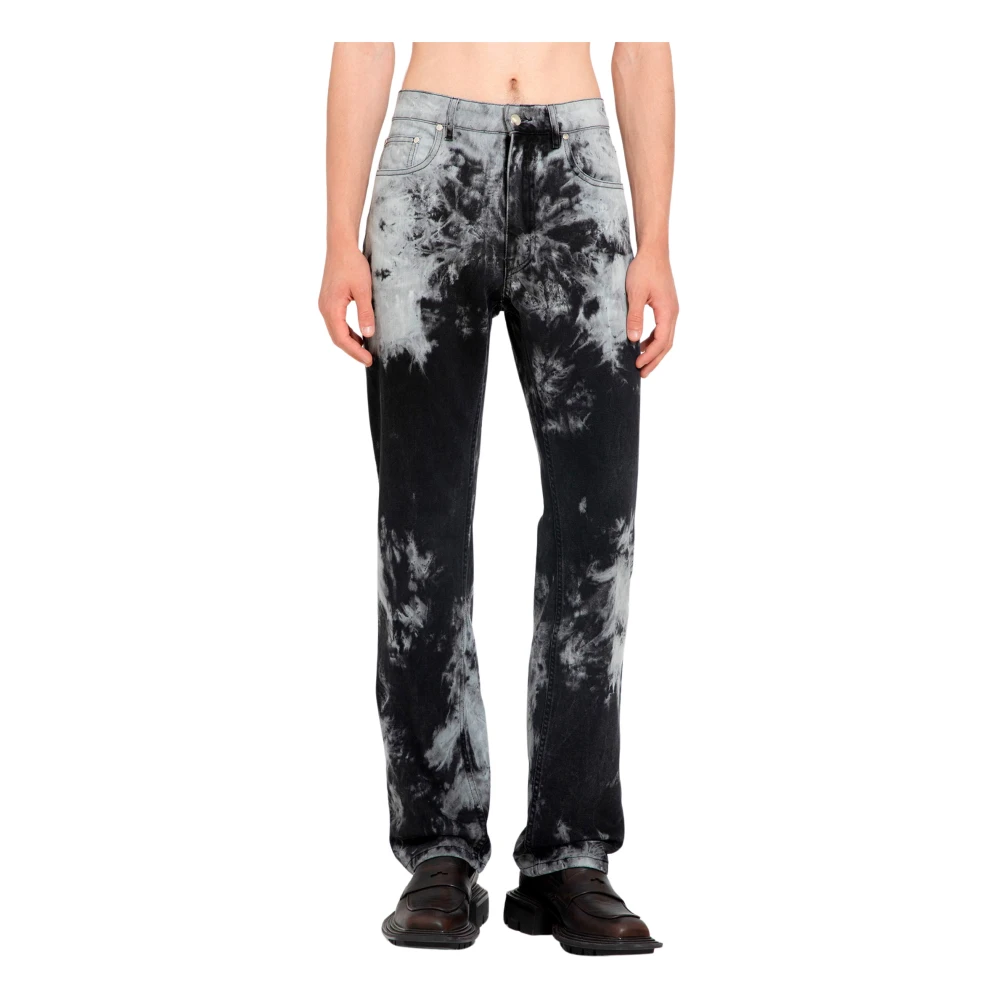 Louis Gabriel Nouchi Rök Tie Dye Denim Straight Leg Jeans Multicolor, Herr