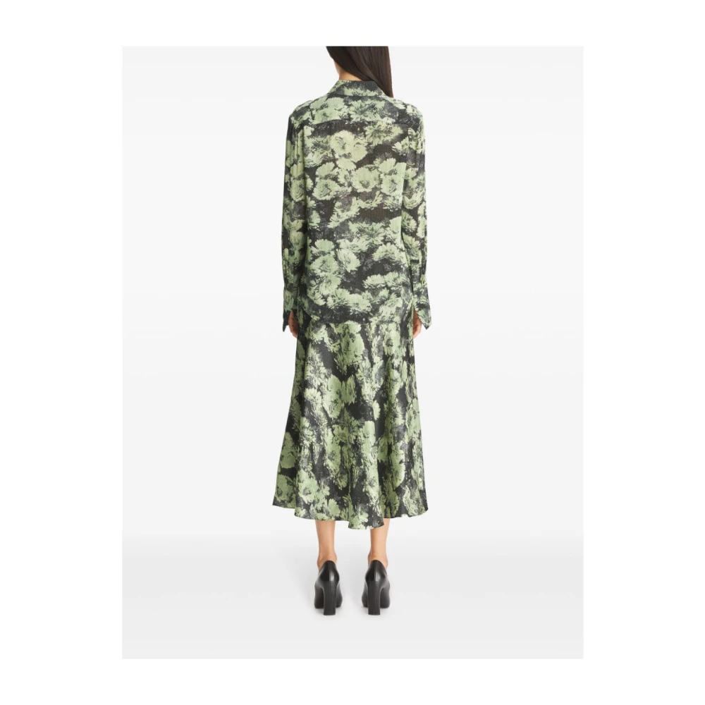TORY BURCH Groene Knoopshirt Stijlvol Ontwerp Green Dames