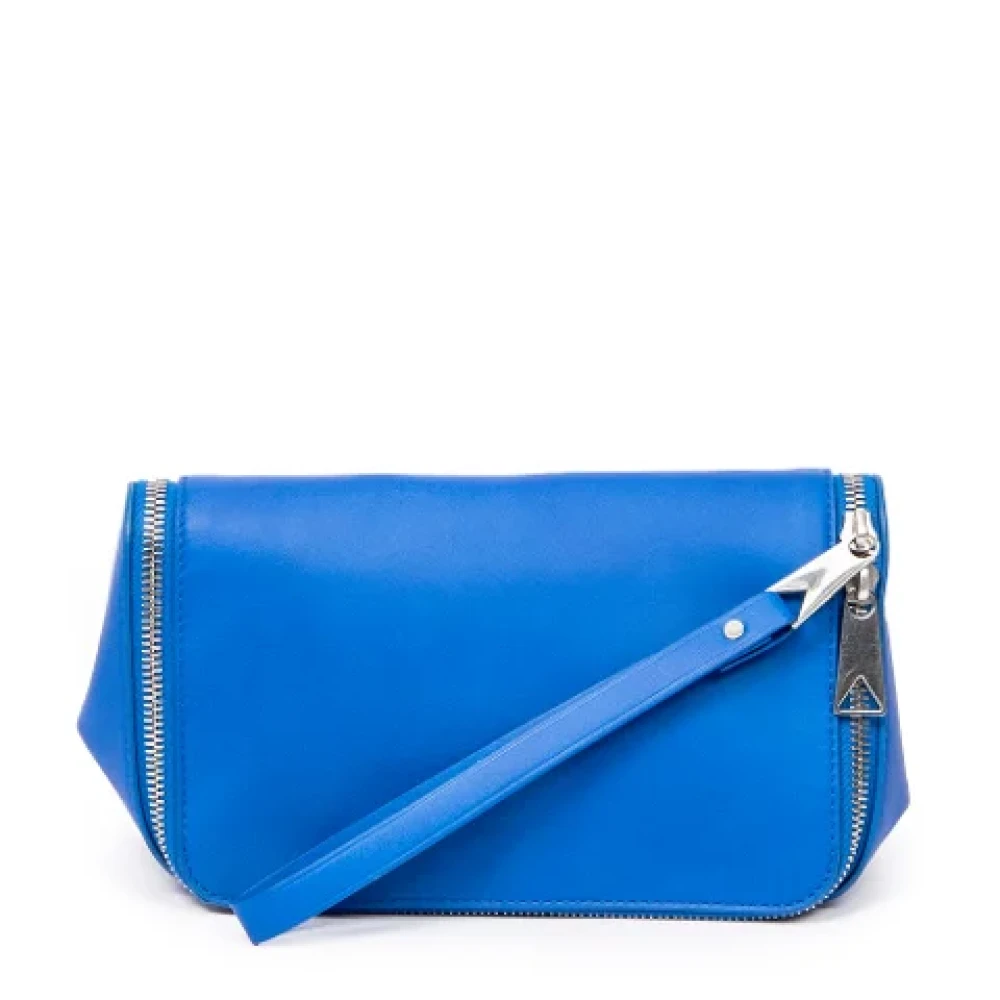 Bottega Veneta Vintage Pre-owned Leather pouches Blue Dames