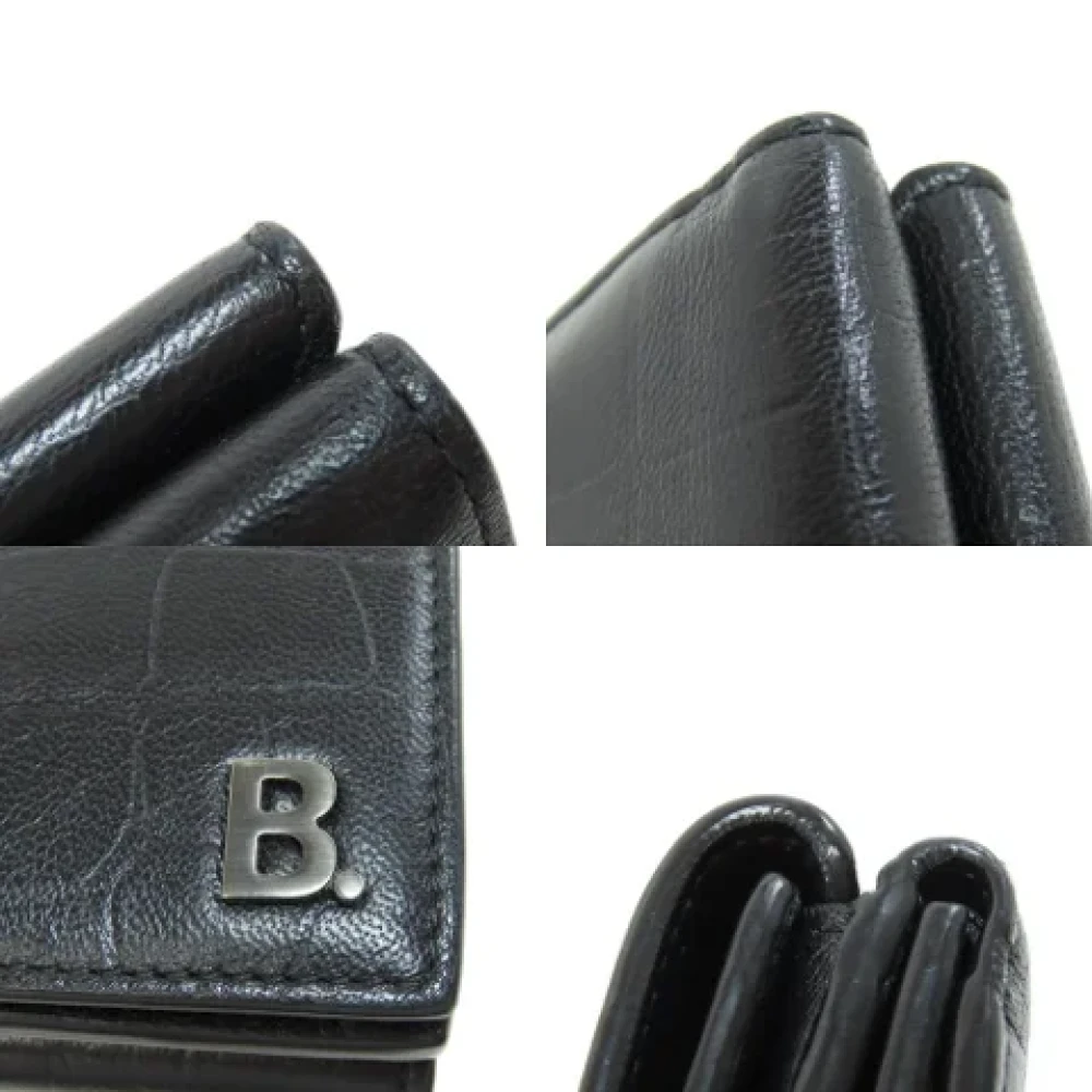 Balenciaga Vintage Pre-owned Leather wallets Black Dames