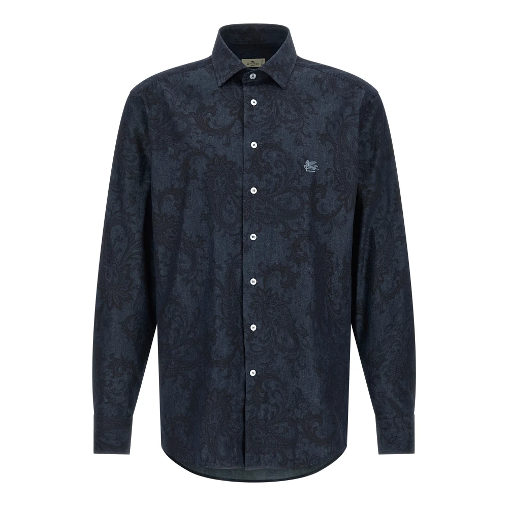 Etro Men's Blue Paisley Ramage Shirt - Casual Shirts - 3XL - Shirts