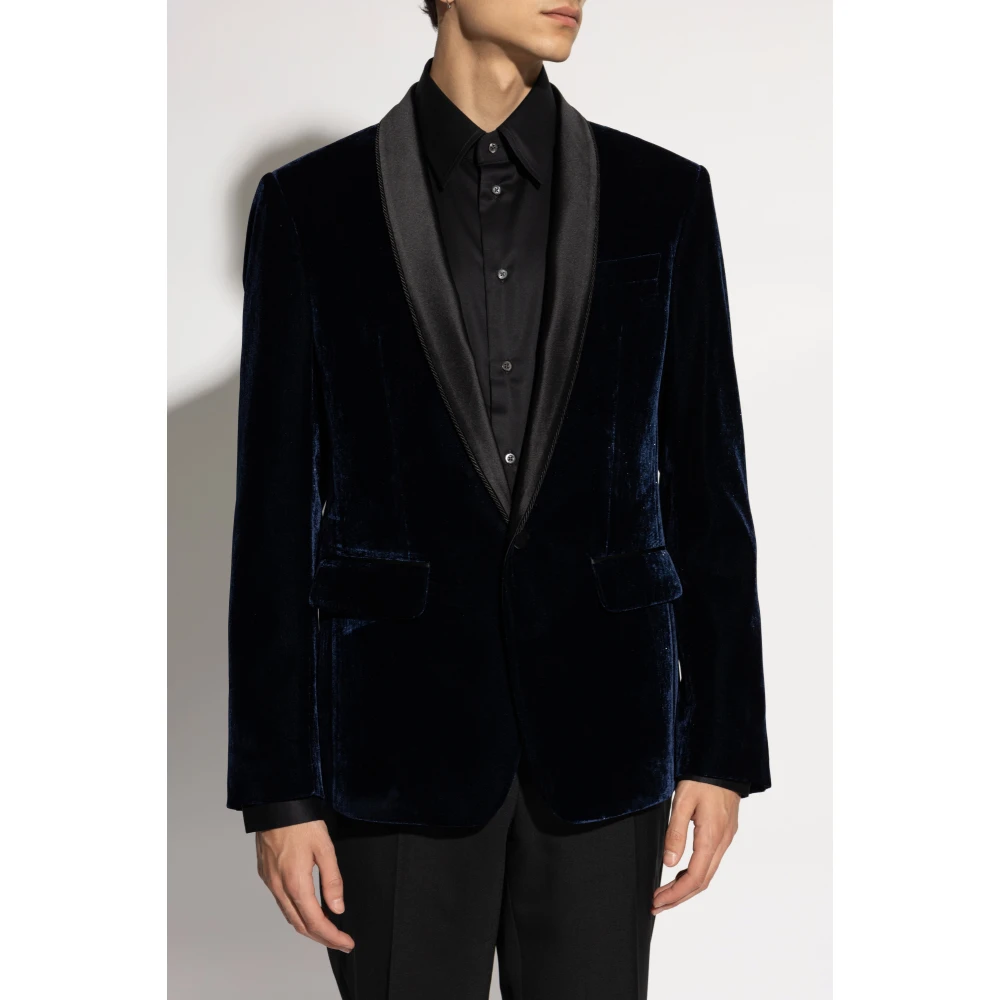 Dsquared2 Fluwelen blazer Blue Heren