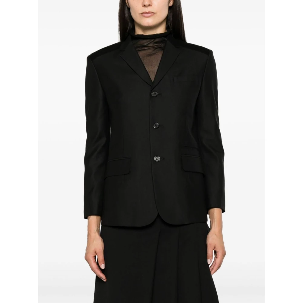 Undercover Zwarte Verborgen Jas Black Dames