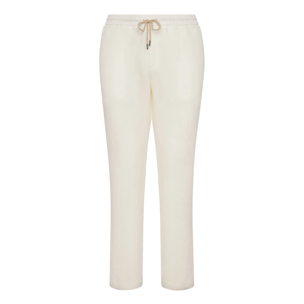 Boggi Milano City Linnen Broek White Heren