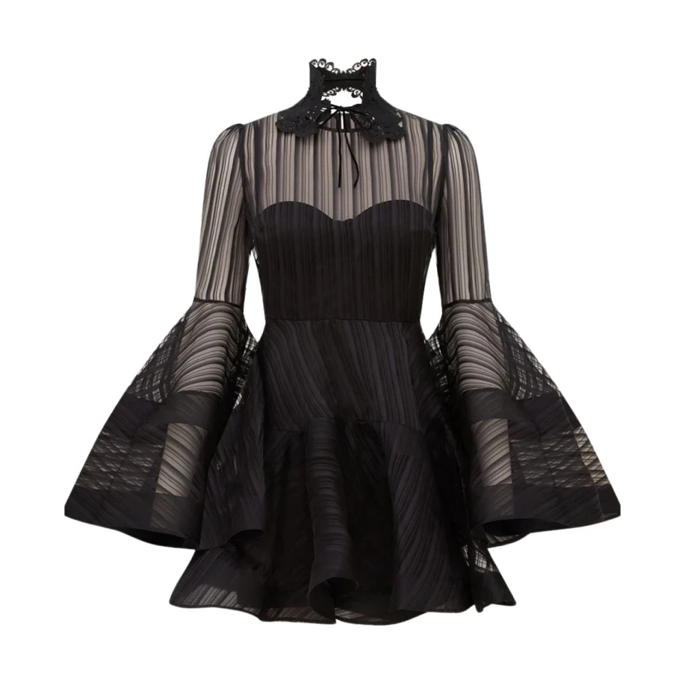 Zimmermann - Valiant Lantern Mini Kleid - Dresses - Damen - Schwarzk - S - Bild 5