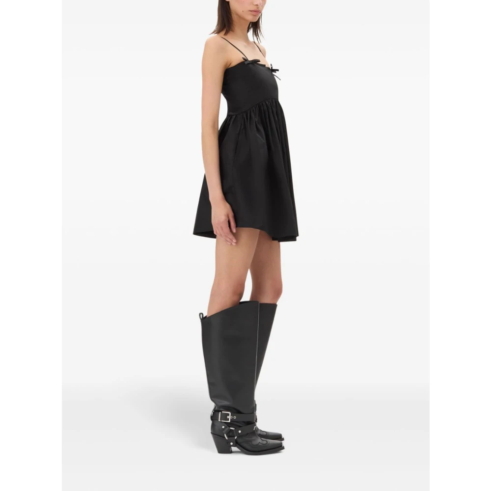 Ganni Elegante Nero Jurk voor Vrouwen Black Dames