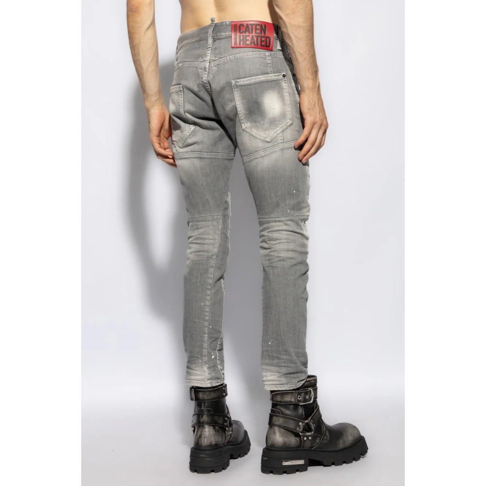 Dsquared2 `Tidy Biker` Jeans Gray Heren