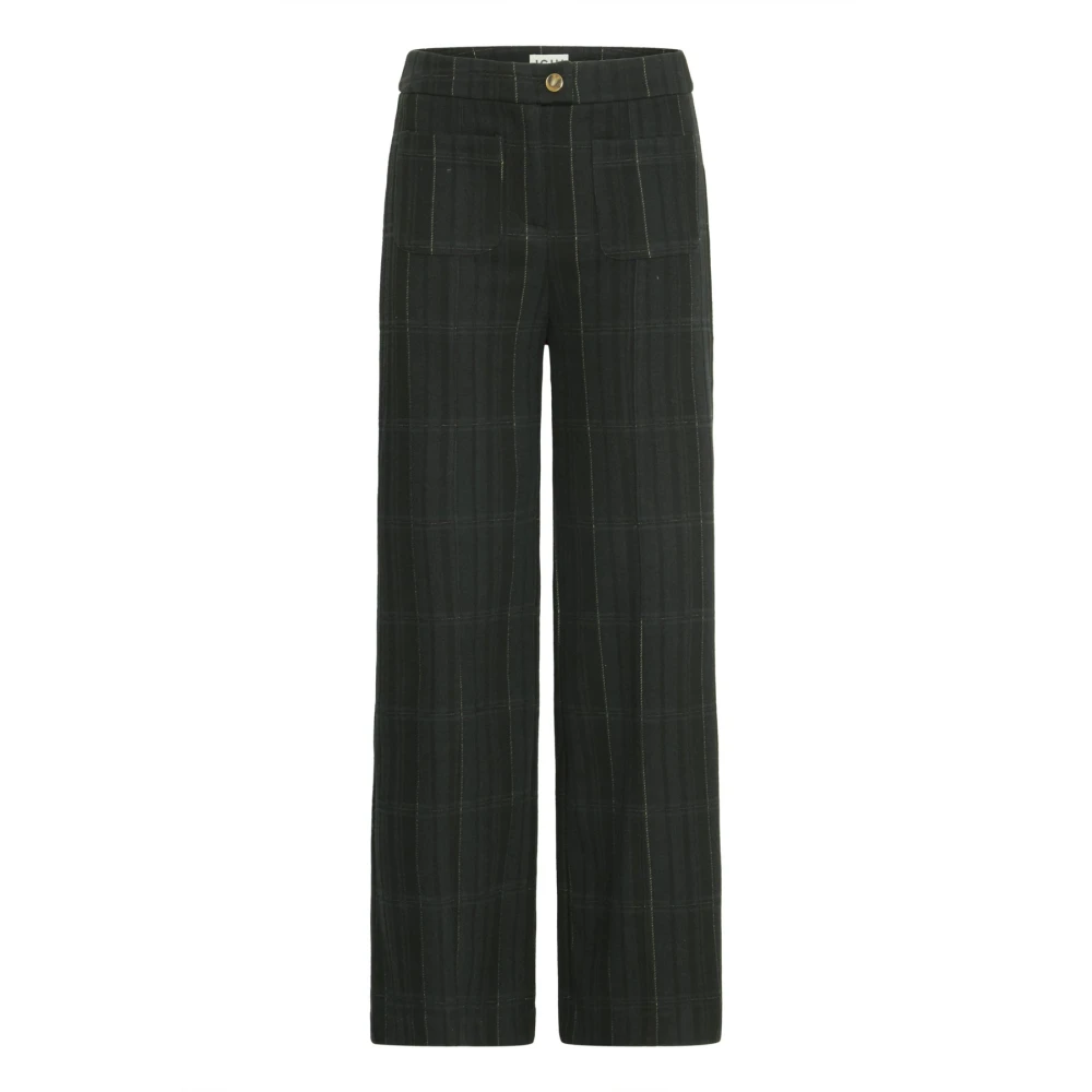 Ichi Black Ihkate Woolley Pa Bukser - Female - Wide Trousers - Xl - Trousers