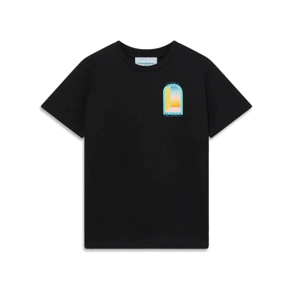 Casablanca Men's Black T-Shirts, S, L'arc Coloré T-Shirt