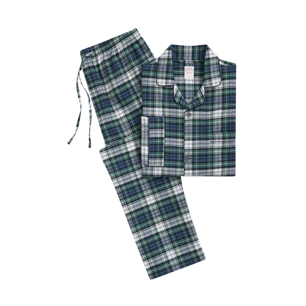 Grøn bomuld flannel tartan pyjamas