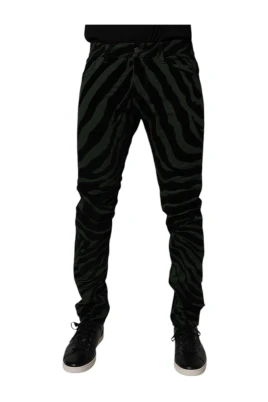 Randiga Skinny Denim Jeans med Logotyp