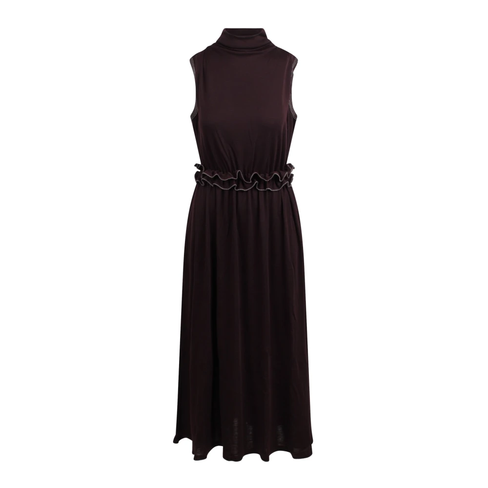 Ulla Johnson Gemma Mouwloze Jurk met Taille Ruche Purple Dames