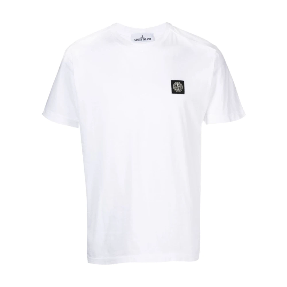 Stone Island Contrasterende mouw hoodies en poloshirts White Heren