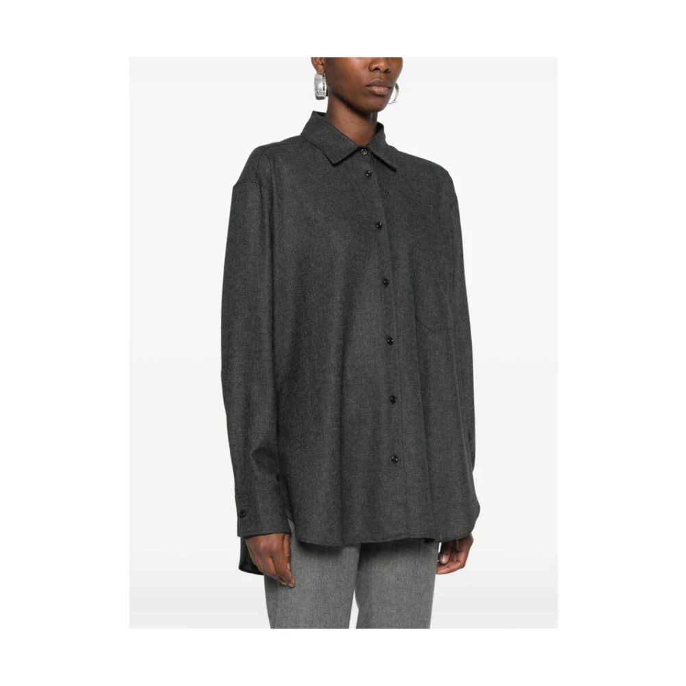 Andamane Grijze Shirt met Spreidkraag Gray Dames