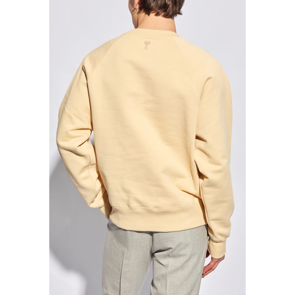 Ami Paris Katoenen sweatshirt Yellow Heren