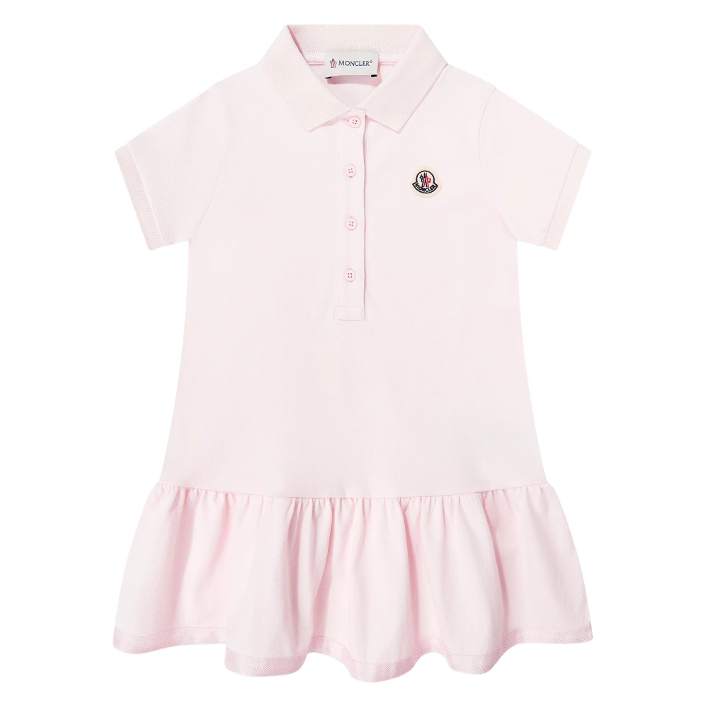 Moncler Girls Pink Dresses, 10 Y, Logo Polo Dress