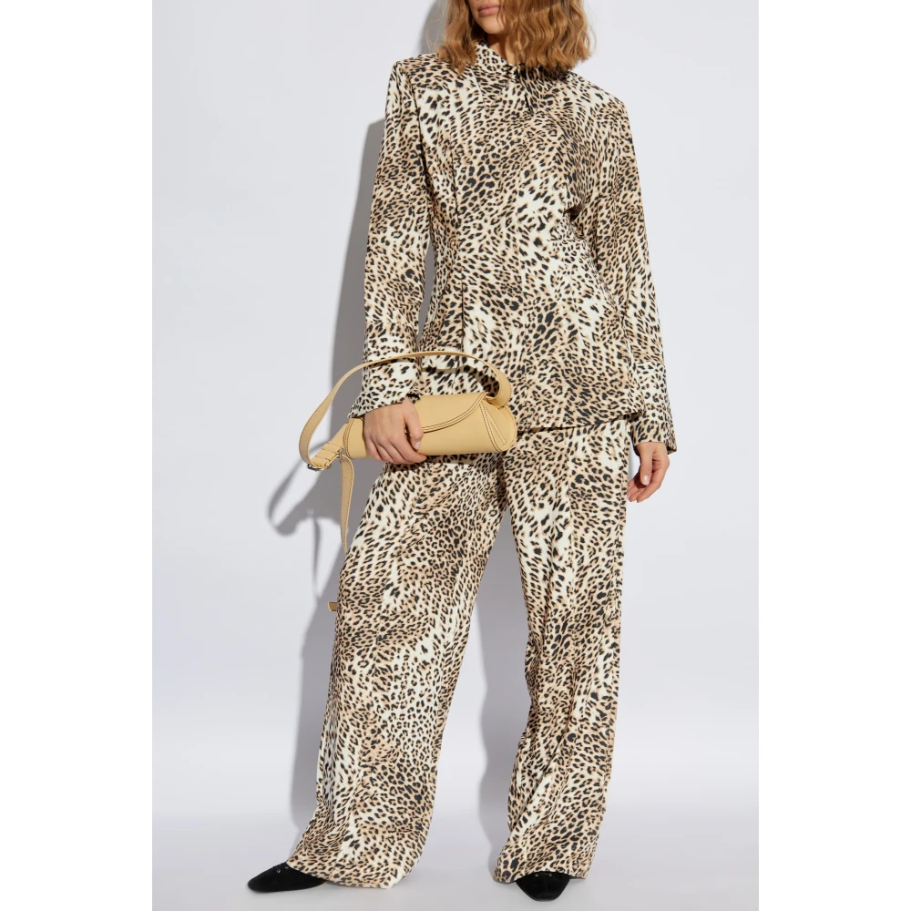 Gestuz Shirt met dierenprint Beige Dames