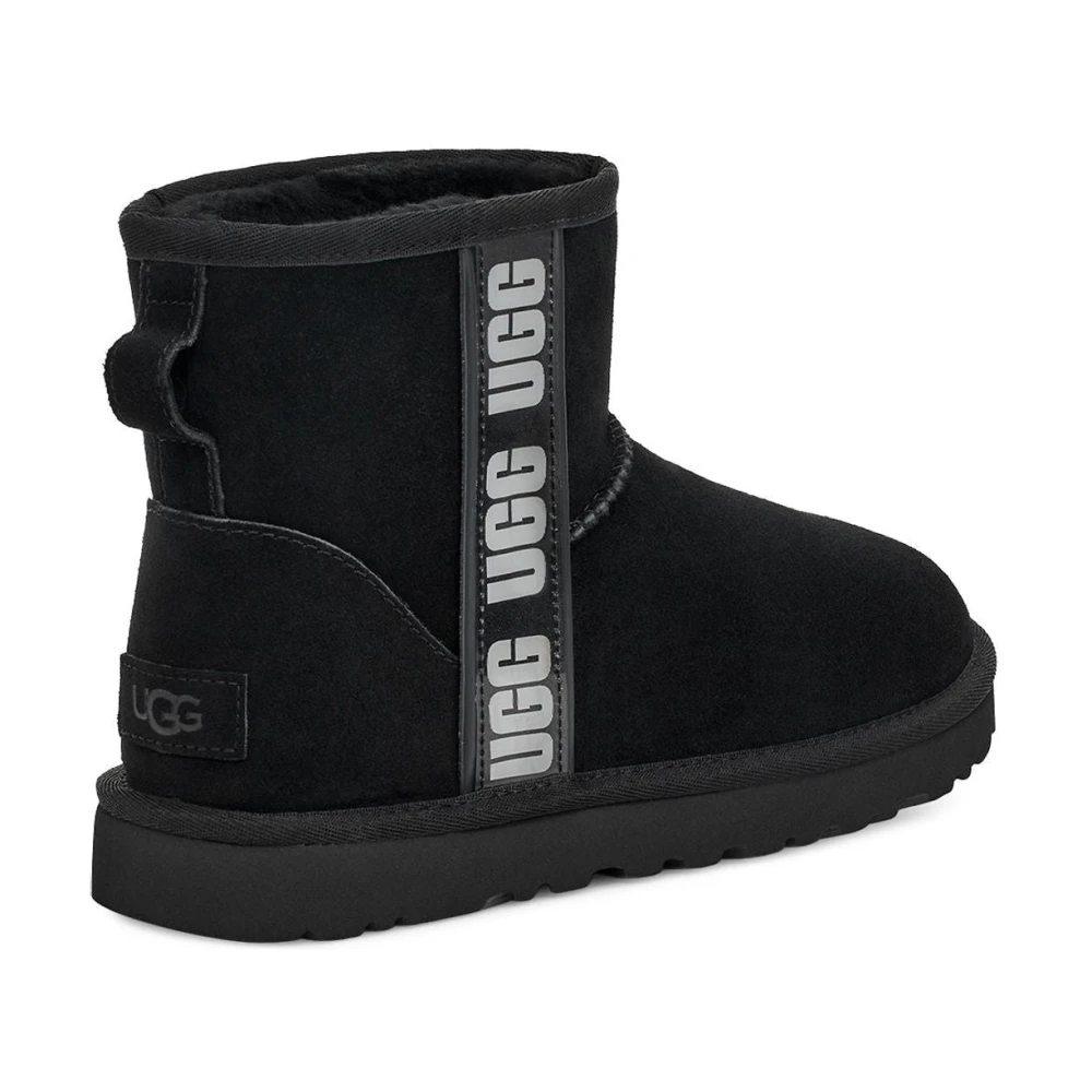 Ugg Klassieke Mini Side Logo Enkellaarzen Black Dames