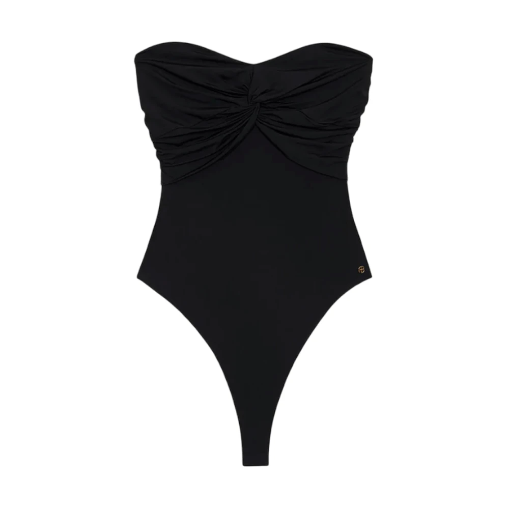 Anine Bing Ravine Jersey Body met Knoop Design Black Dames
