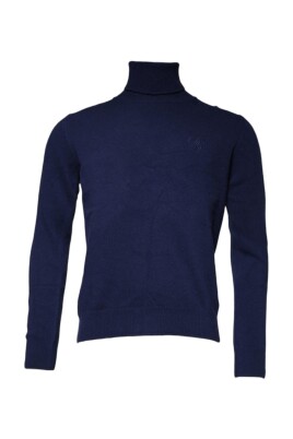 blue-wool-knit-turtleneck-sweater