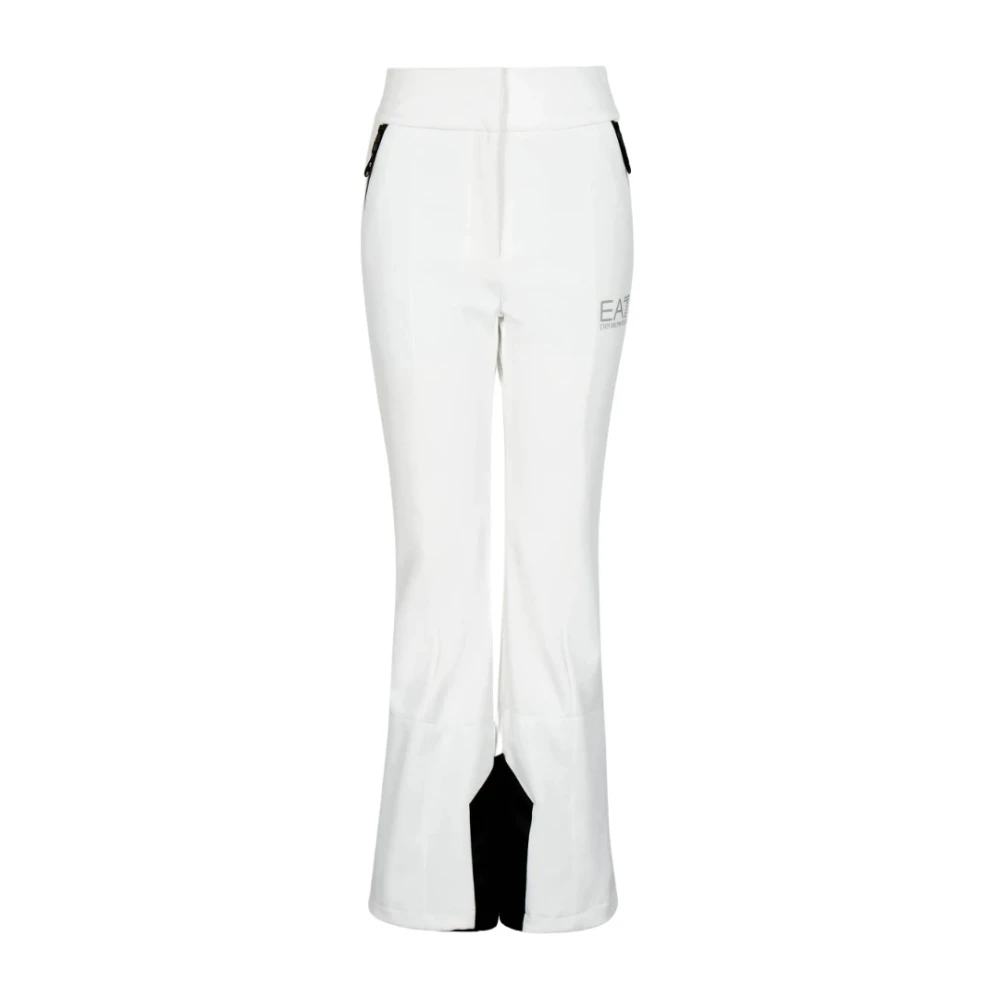 Emporio Armani EA7 Vattentäta skidbyxor för kvinnor White, Dam