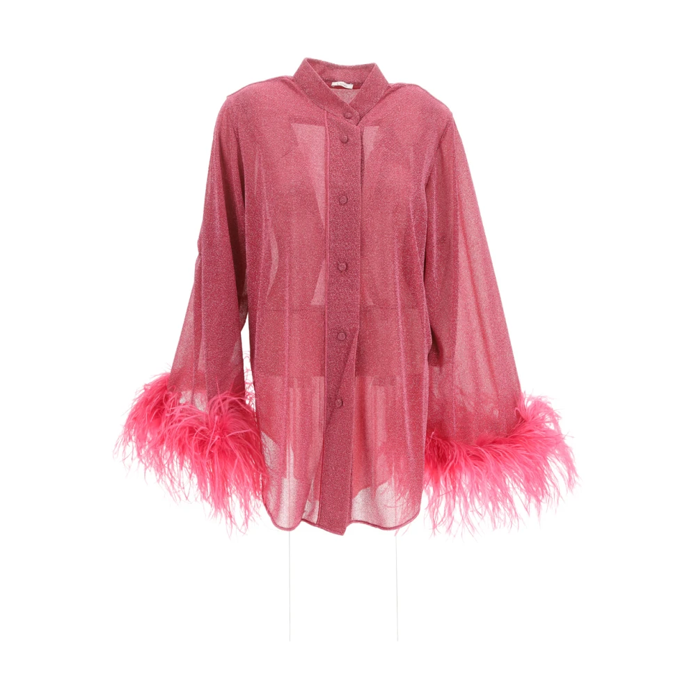Oseree Plumage Lang Shirt Pink Dames