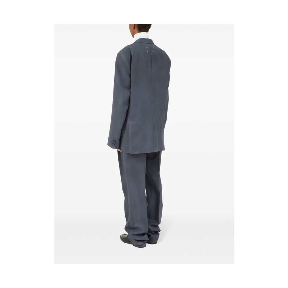 Maison Margiela Grijze Mohair-Wollen Jas Gray Dames