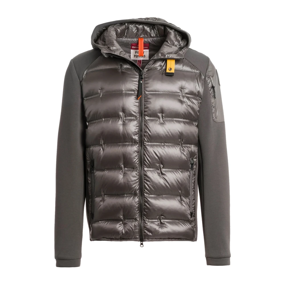 Parajumpers Moderne Piqué Steppjack met capuchon Gray Heren