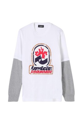 enfants-blanc-patch-t-shirt-a-manches-longues