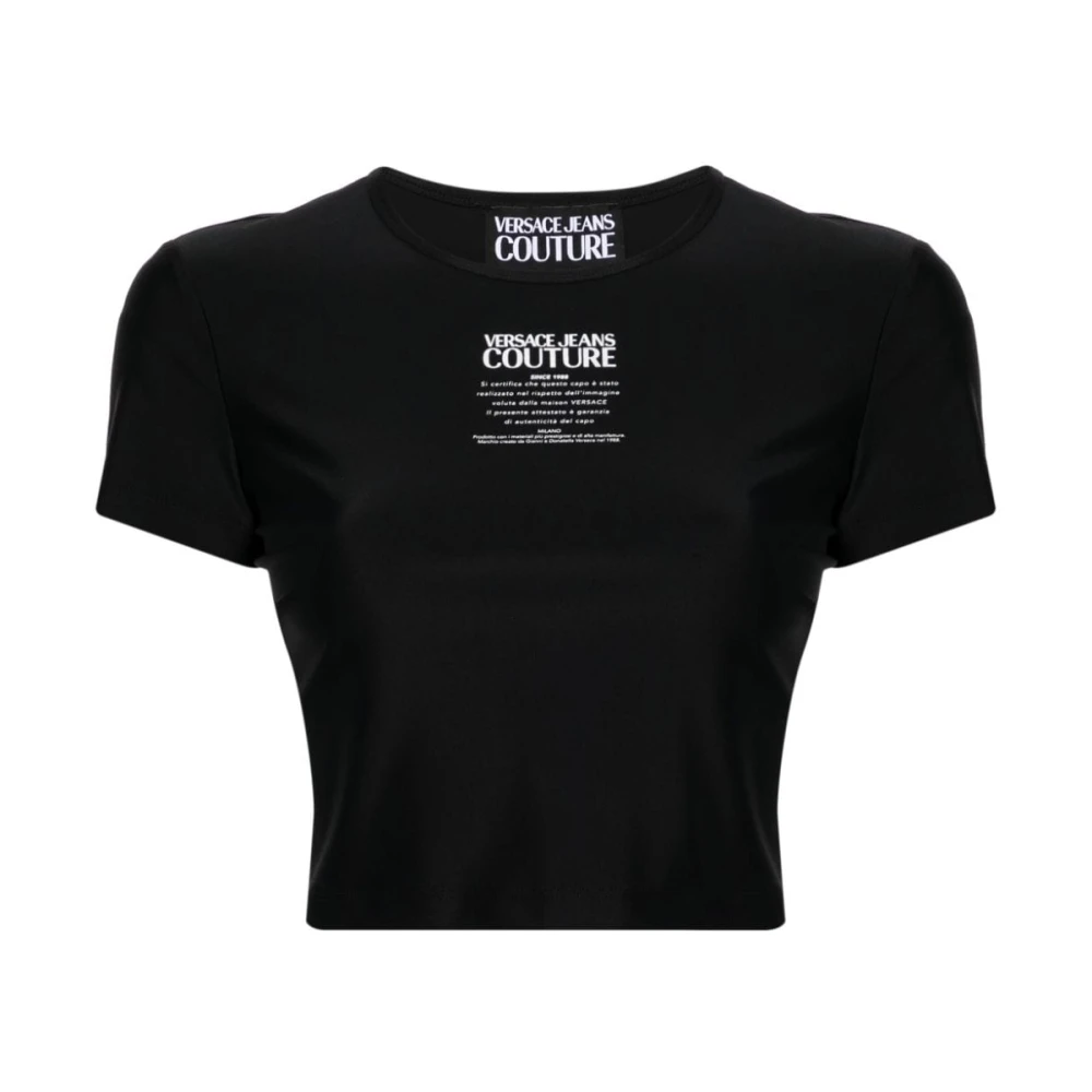 Versace Jeans Couture Zwarte T-shirts en Polos Black Dames