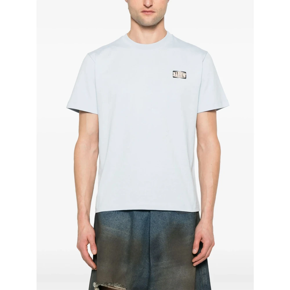 Barrow Blauw Basic Tee Shirt Blue Heren